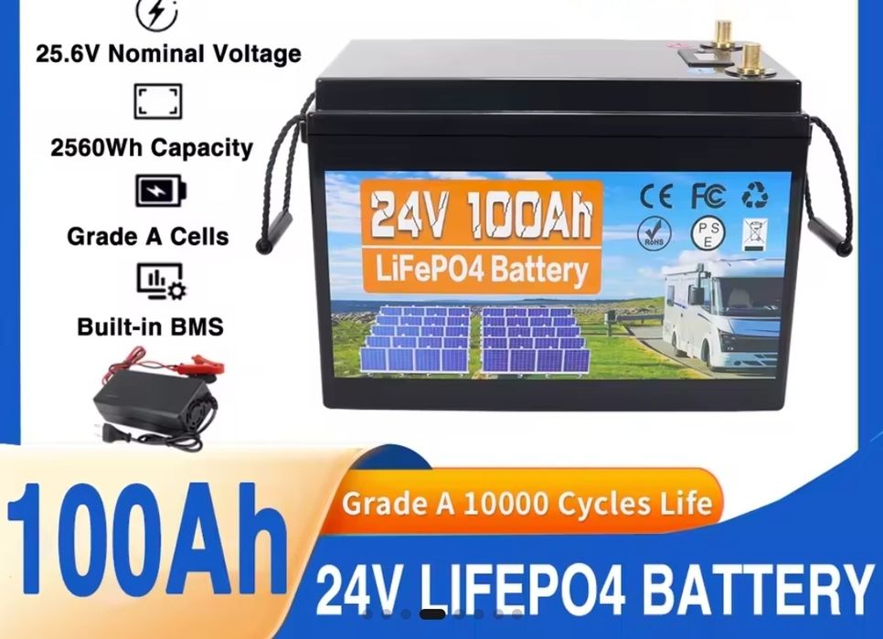 Baterie LiFePo4 100Ah 24V +Încărcător