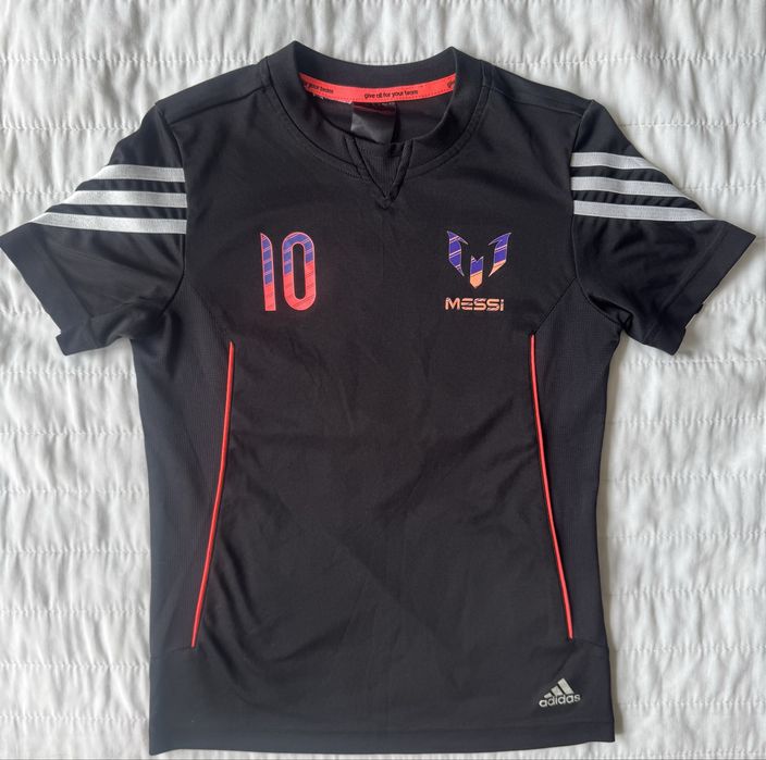 Детска футболна фланелка ADIDAS MESSI 10 Black kids 8-10 г.