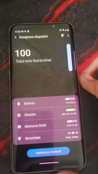 Samsung s9+ 6 GB ram