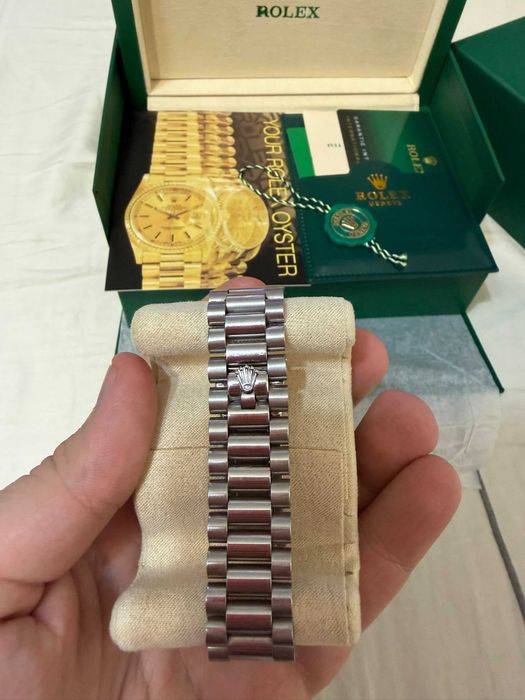 Ceas Rolex Day-Date verde argintiu 41 mm fullbox