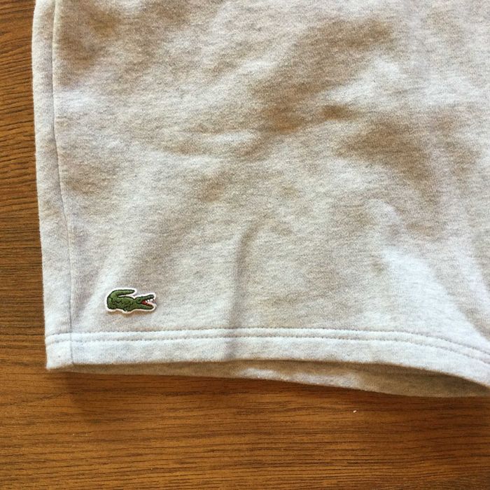 НОВИ оригинални памучни светло сиви къси гащета бермуди LACOSTE / Лакосте  размер 5 / L от САЩ