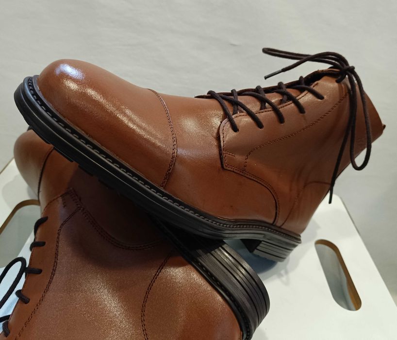 Ghete lace up cap toe 40 41 42 43 44 45 46 Jack & Jones NOI piele nat