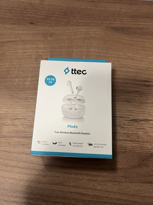 Продавам чисто нови безжични слушалки TTEC