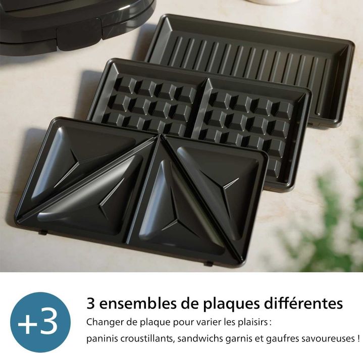 Грил преса Philips HD2350/80, 750W, Гофрети, Сандвичи