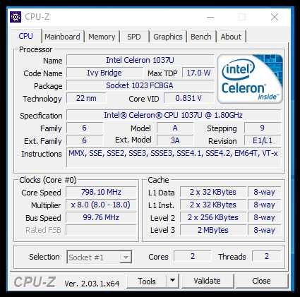 Лаптоп Terra Mobile 1712 17.3 Intel® Celeron® 1037U 8gb DDR3 SSD