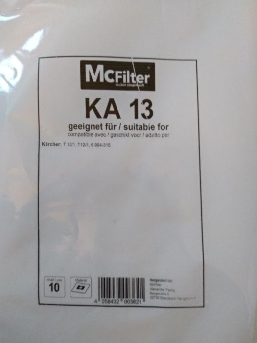 Торбички филтри прахосмукачка Керхер Karcher 10/1 12/1, 6.904-315.0