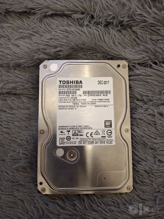 HDD disk Sotaman Toshiba brendidan 500gb