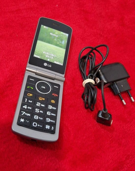 Telefon cu clapeta Lg cu butoane mari și display destul de generos