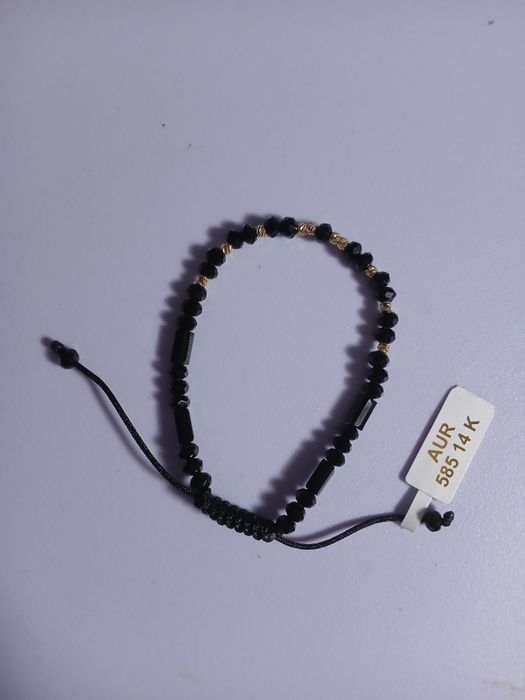 Bratara onix si aur ( Bilute onix- Cub onix )