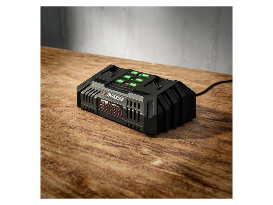 Двойно бързо зарядно Parkside 2 х 4.5 Ah 120W (ново и запечатано )
