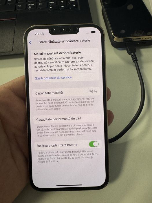 VAND(nu schimb)iphone 13pro 512 gb gold neverlock