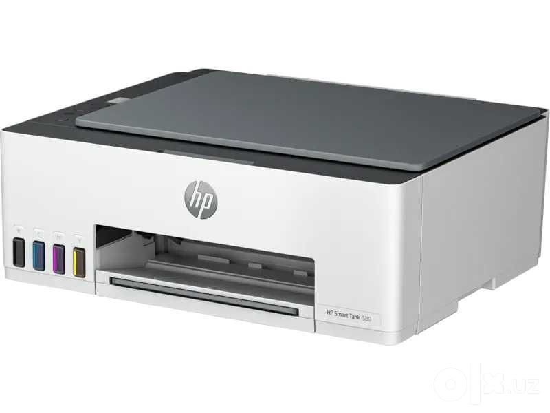 - МФУ HP Smart Tank 580 A4, 12 стр/мин, USB, Wi-Fi, цветной, струйный