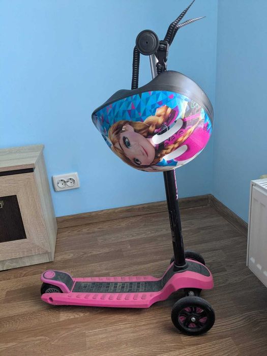 Trotinetă Y-Volution Y Glider XL + Cască Protecție Disney Frozen
