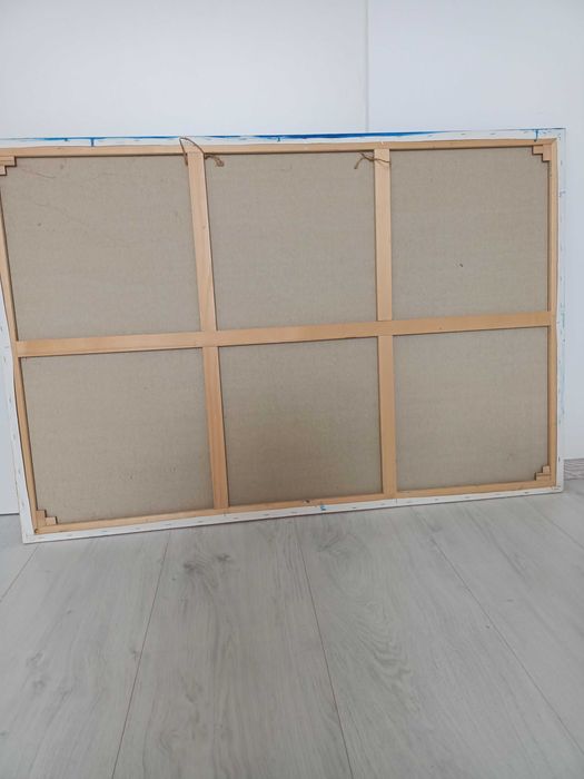 Tablou mare pictat pe pânză mare și scoici reale