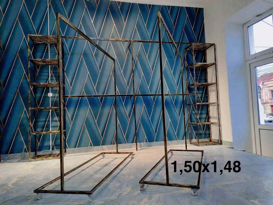 Mobilier metalic ideal pentru magazine de haine