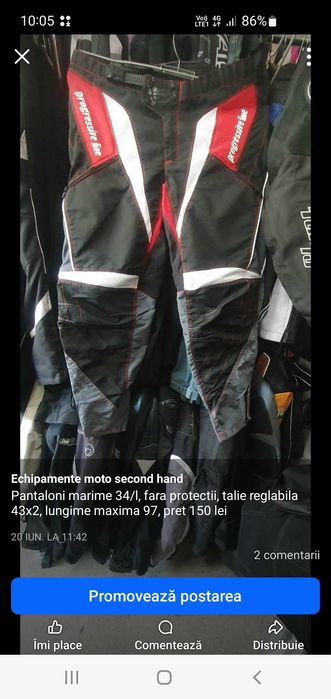 Pantaloni moto second hand
