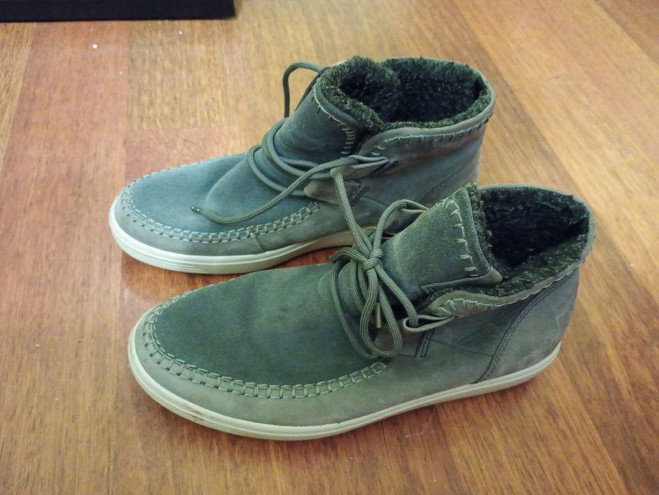 Ghete din piele, cu blana ECCO, marimea 39