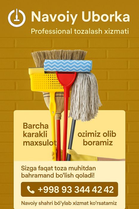 Navoida uborka xizmati 24/7