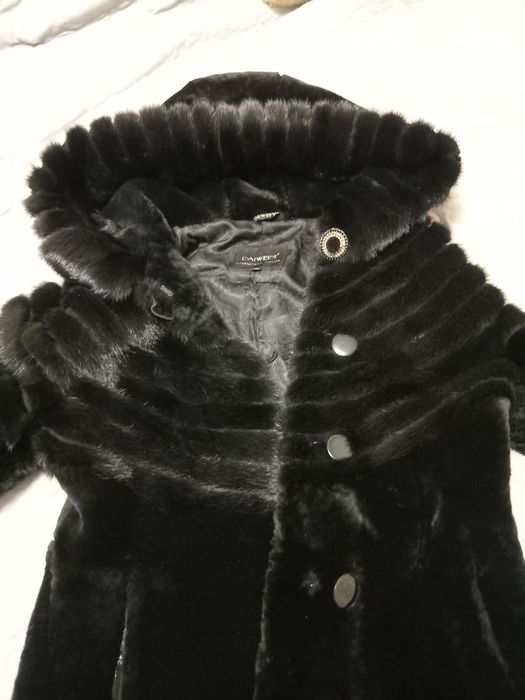 Шуба мутон с норковой отделкой