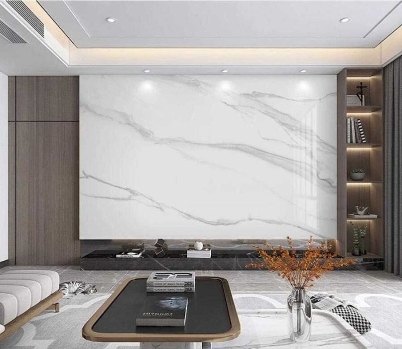 Декоративен панел бял мрамор 270х122см