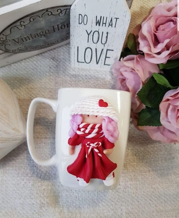 Cana personalizata decorata manual