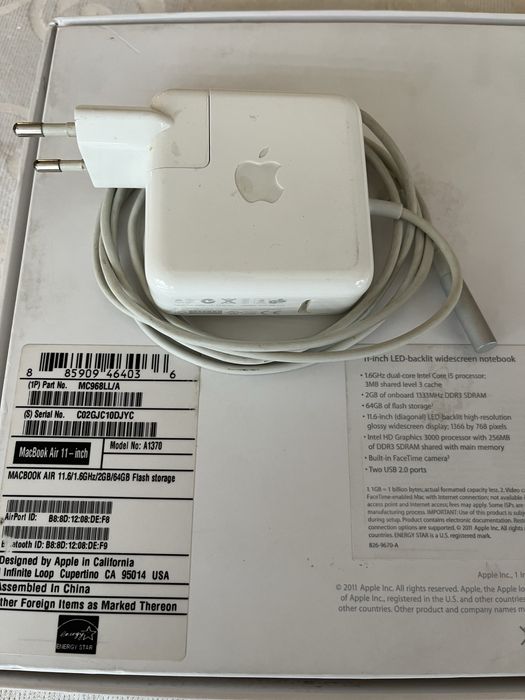 MacBook Air A1370 11.6” НОВА БАТЕРИЯ