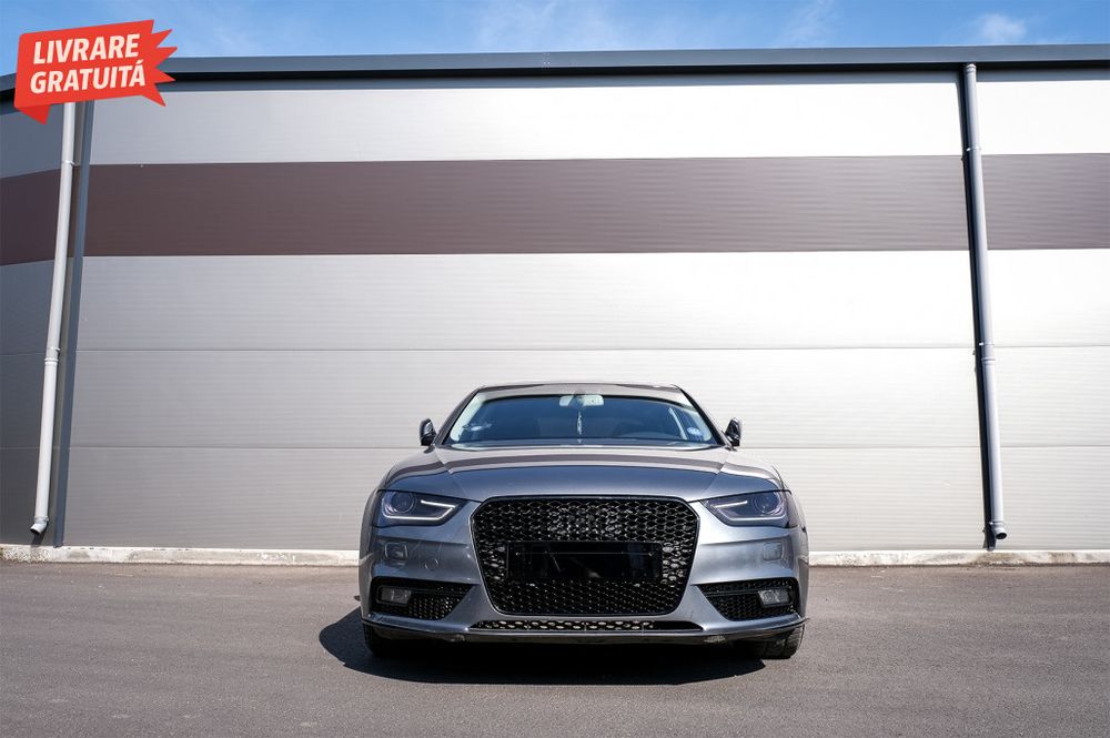 Grile Proiector Audi A4 B8 facelift (2012-2015) RS4 Design Negru Lucio
