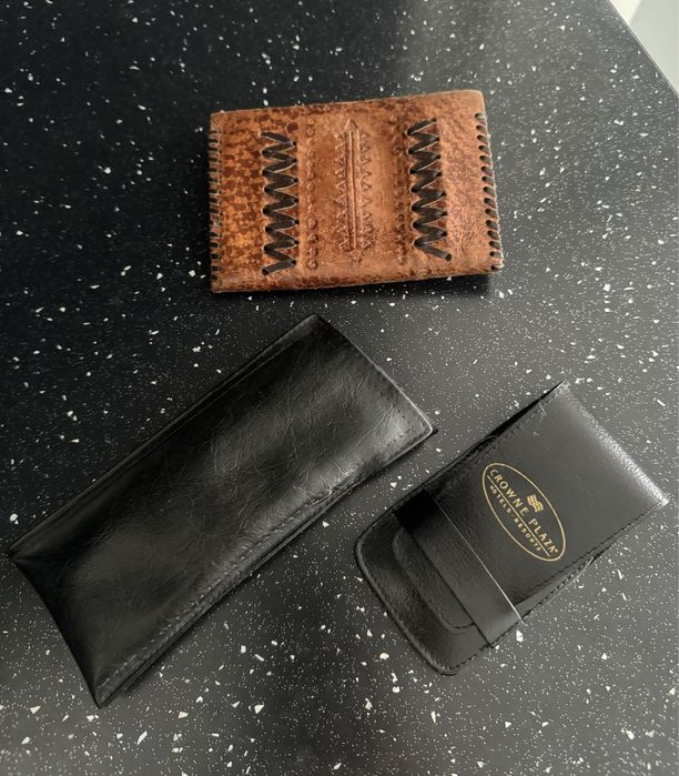 Мъжка чантичка и Портфейл естествена кожа; чанта Samsonite