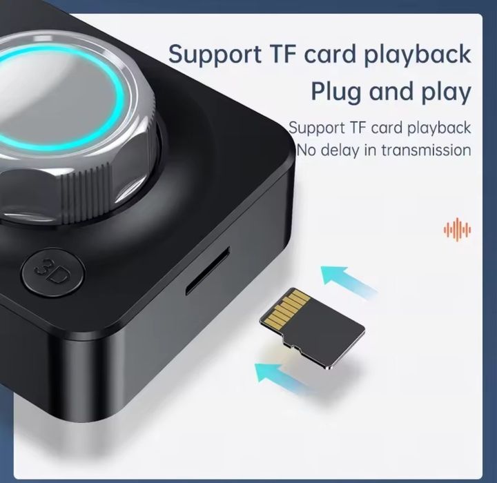 Receptor Audio Bluetooth cu efect de sunet 3D, Cablu Audio Inclus jack RCA