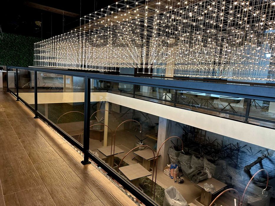 Стеклянные перила, перильные ограждения, oynalik perila, калёное стекл