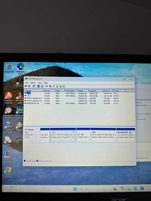 Laptop ACER EXTENSA 15 (ctg)