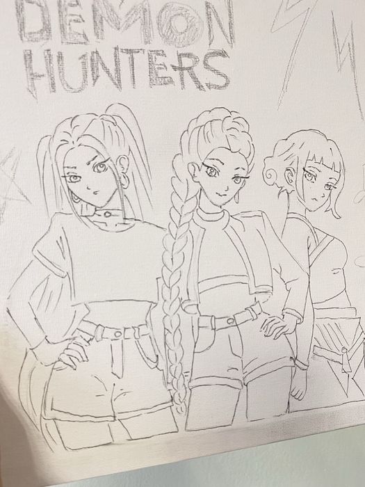 Платно за рисуване K-pop Demon Hinters