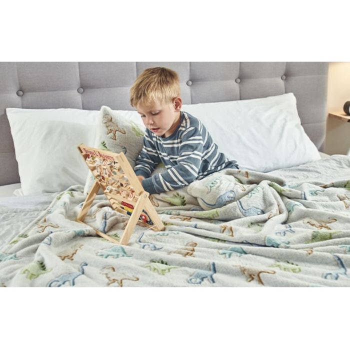 Детски комплект Dormeo Warm Hug (одеало и възглавница) - динозаври