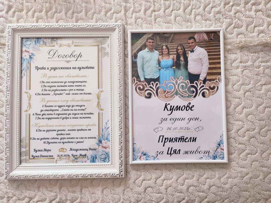 Постер в рамка със и без снимка