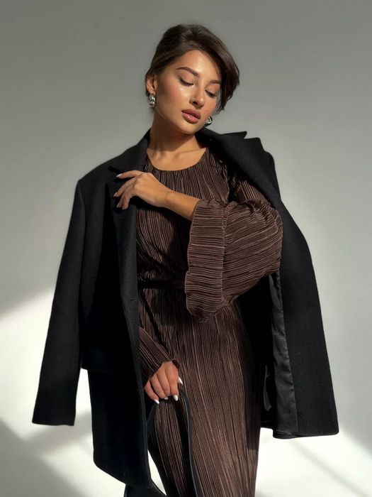 Платье коричневый