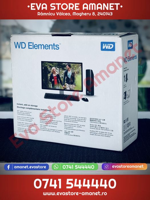 Hard Disk Extern WD Elements Desktop 6TB USB 3.0 Black