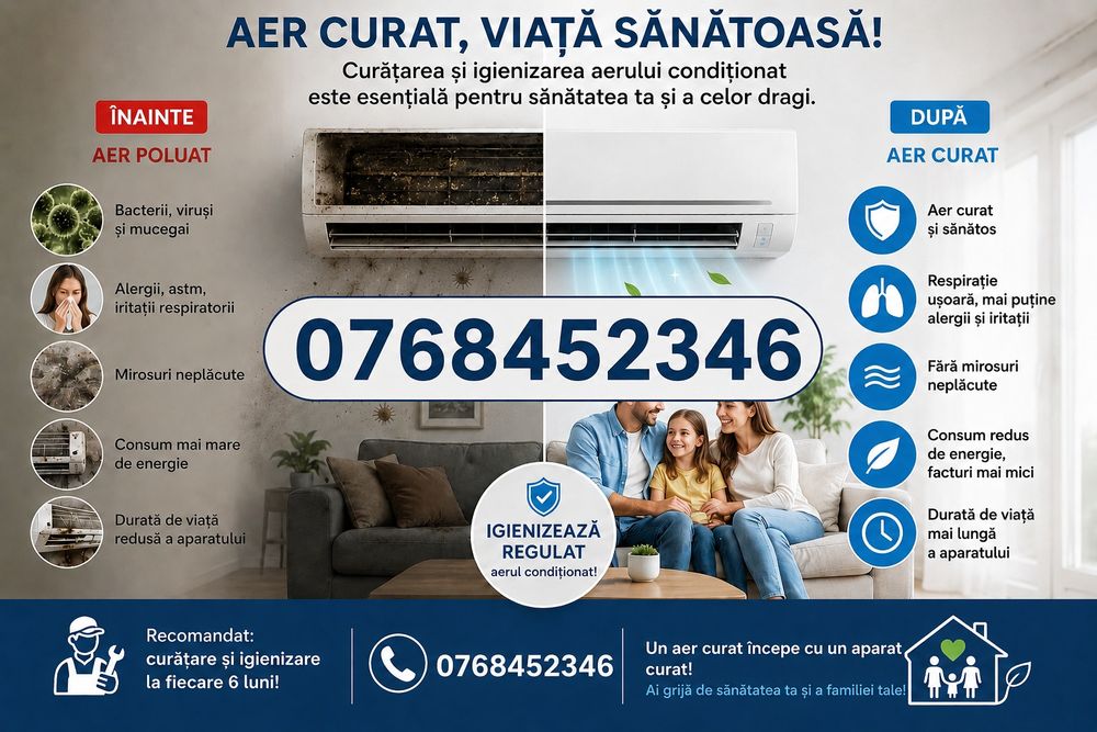 Curatare, Igienizare  aer conditionat Bucuresti toate sectoarele.