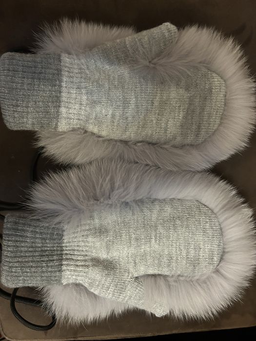 Ръкавици с естествен косъм лисица