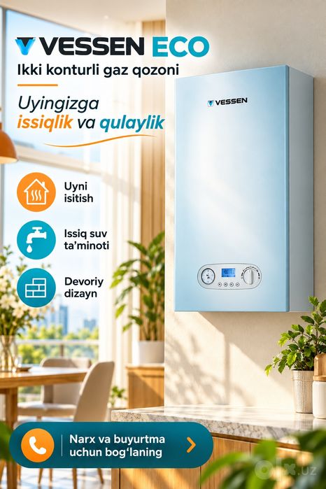 VESSEN 24kVt gaz kotyol двухконтурный газовый катёл Optom Kotyol