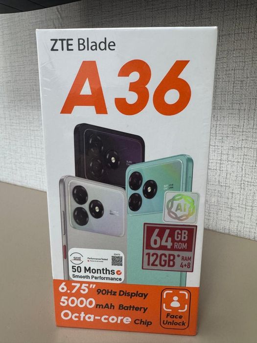 ZTE blade A36 новый в черном цвете