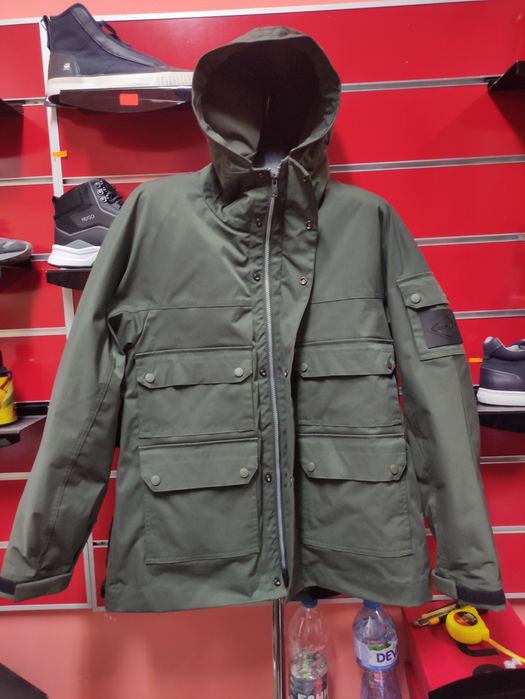 Оригинално яке Replay L къса парка водоустойчиво зелено