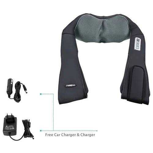 Роликовый массажер NECK для шеи, спины и плеч с инфракрасным прогревом