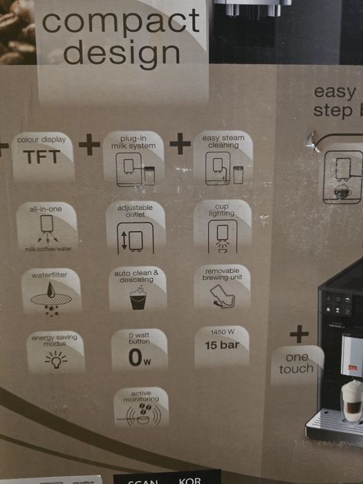 НОВ!!! Кафеавтомат Melitta Caffeo Varianza CSP (f58/0-100) 15 Bar Неръждаема стомана