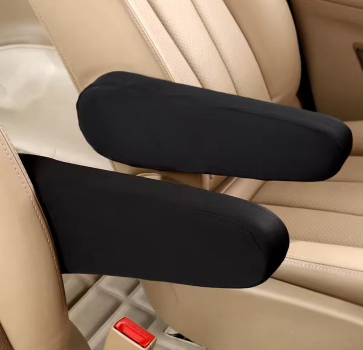 Калъфи 2бр от полиестер за подлакътници на седалки сиви бежови  черни