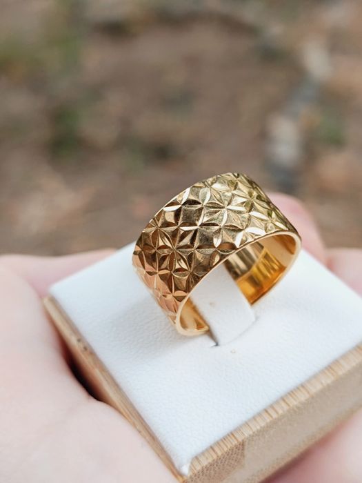 Inel Big Reflection din argint de 925, placat cu aur de 18k, JK