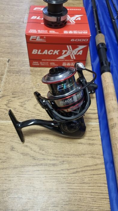 Lanseta Feeder 3.90m SAIMINO,TFD-07 + Mulineta FL BLACK TENA 6000