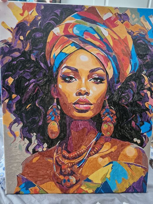 Tablou pe numere gata pictat portret