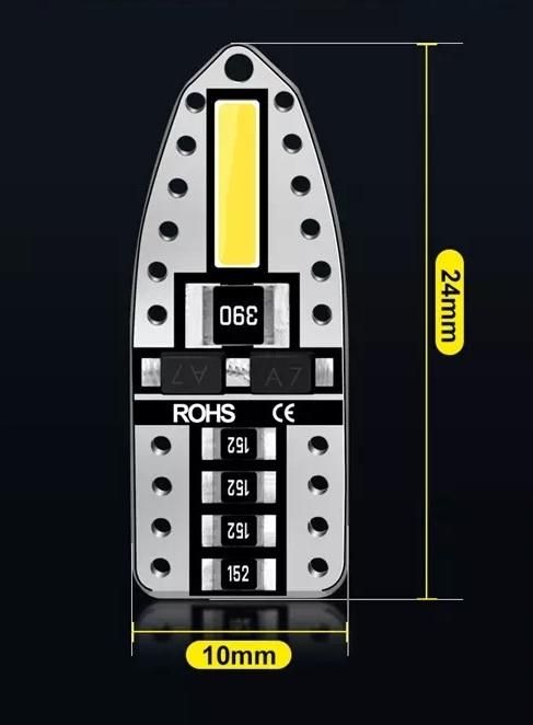 комплект 2 броя диодни габаритни крушки t10 led can bus 2 smd 7020 ...