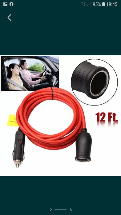 Cablu cu priza/mufa pt bricheta auto