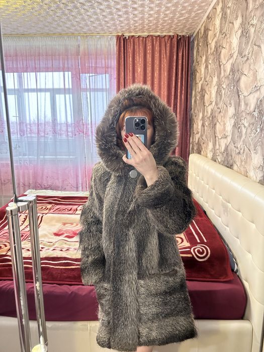 Шуба натуральная, нутрия
